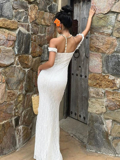 Western Edgy Style Textured Lace Camisole Bodycon Dress