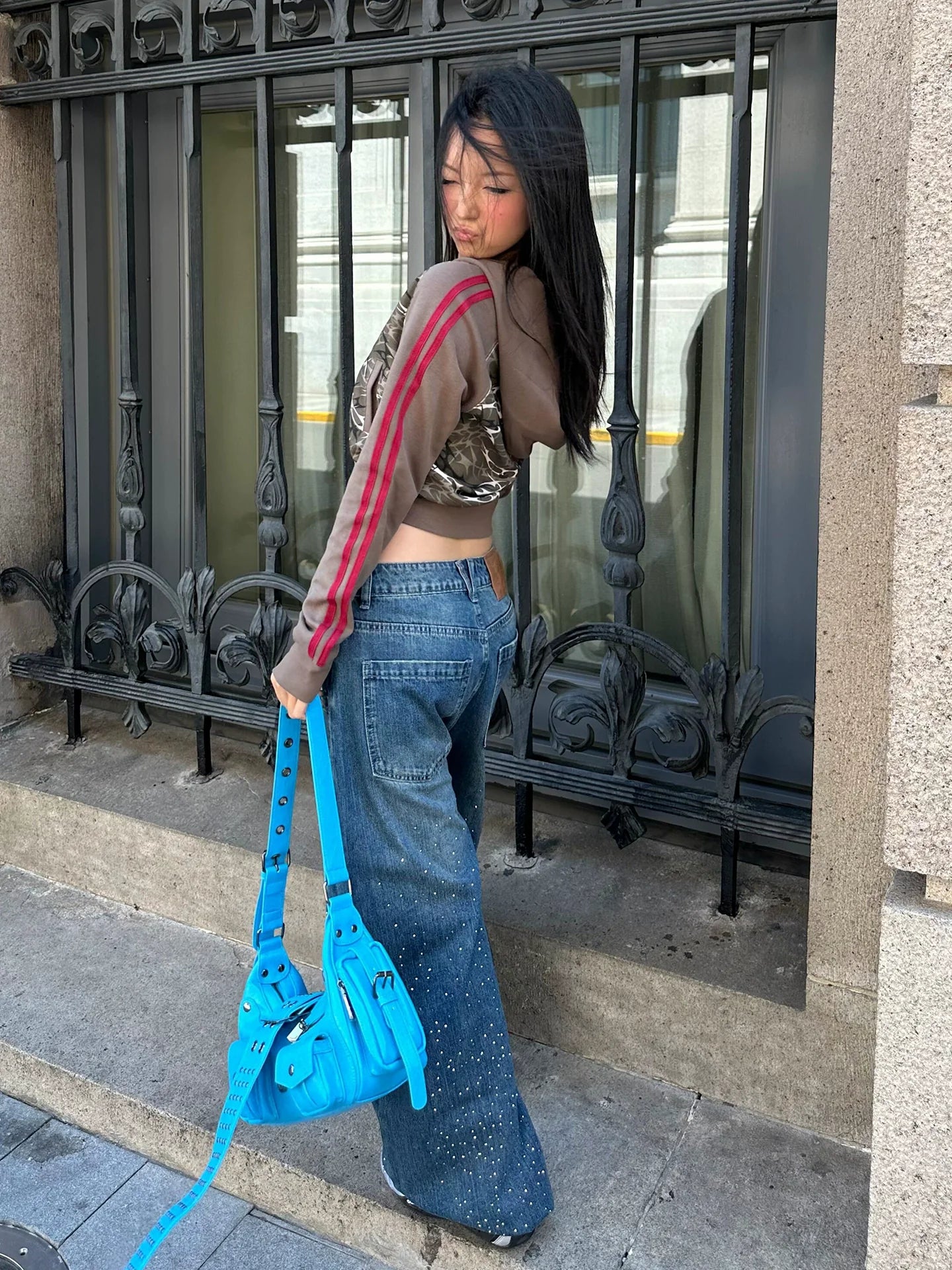 Retro Camo Zip Up Hoodie