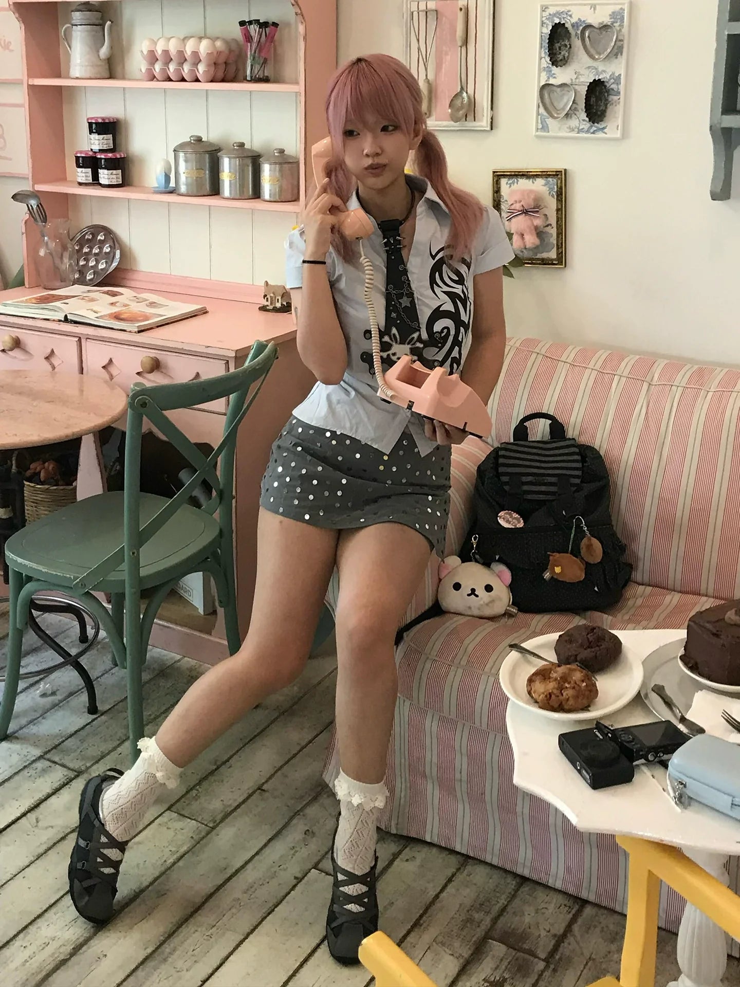 Y2K Waist Cinched Short Sleeve Shirt for Summer