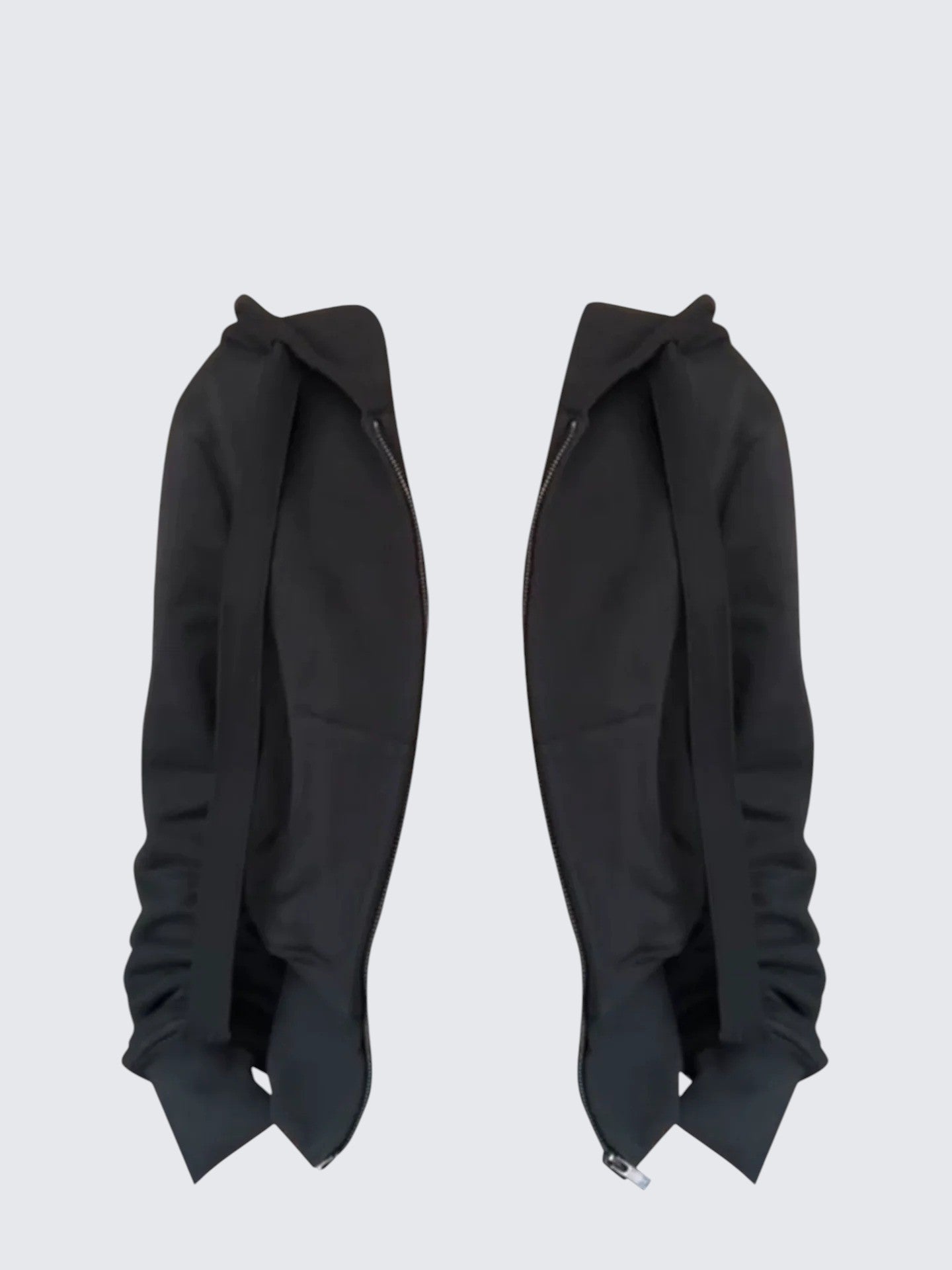 Vintage Gray Zip Hoodie Short