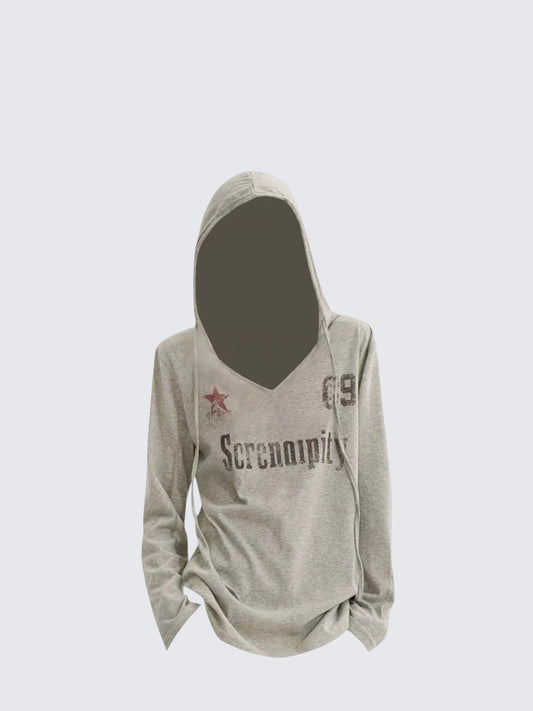 Vintage Hoodie Letterprint Women