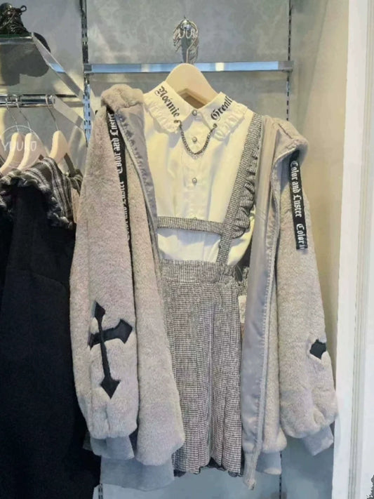 Teddy Ear Hoodie Faux Fur Coat