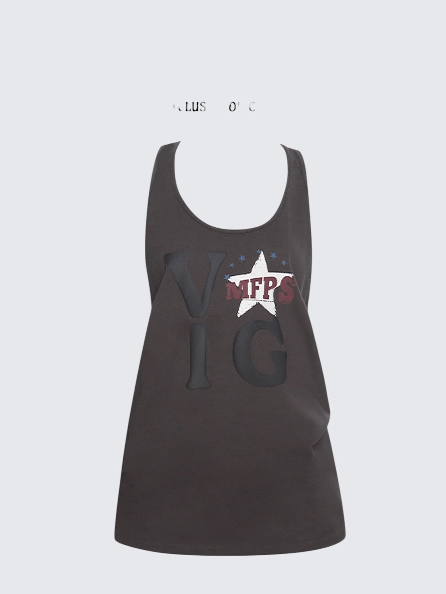 Vintage Print Sleeveless Vest