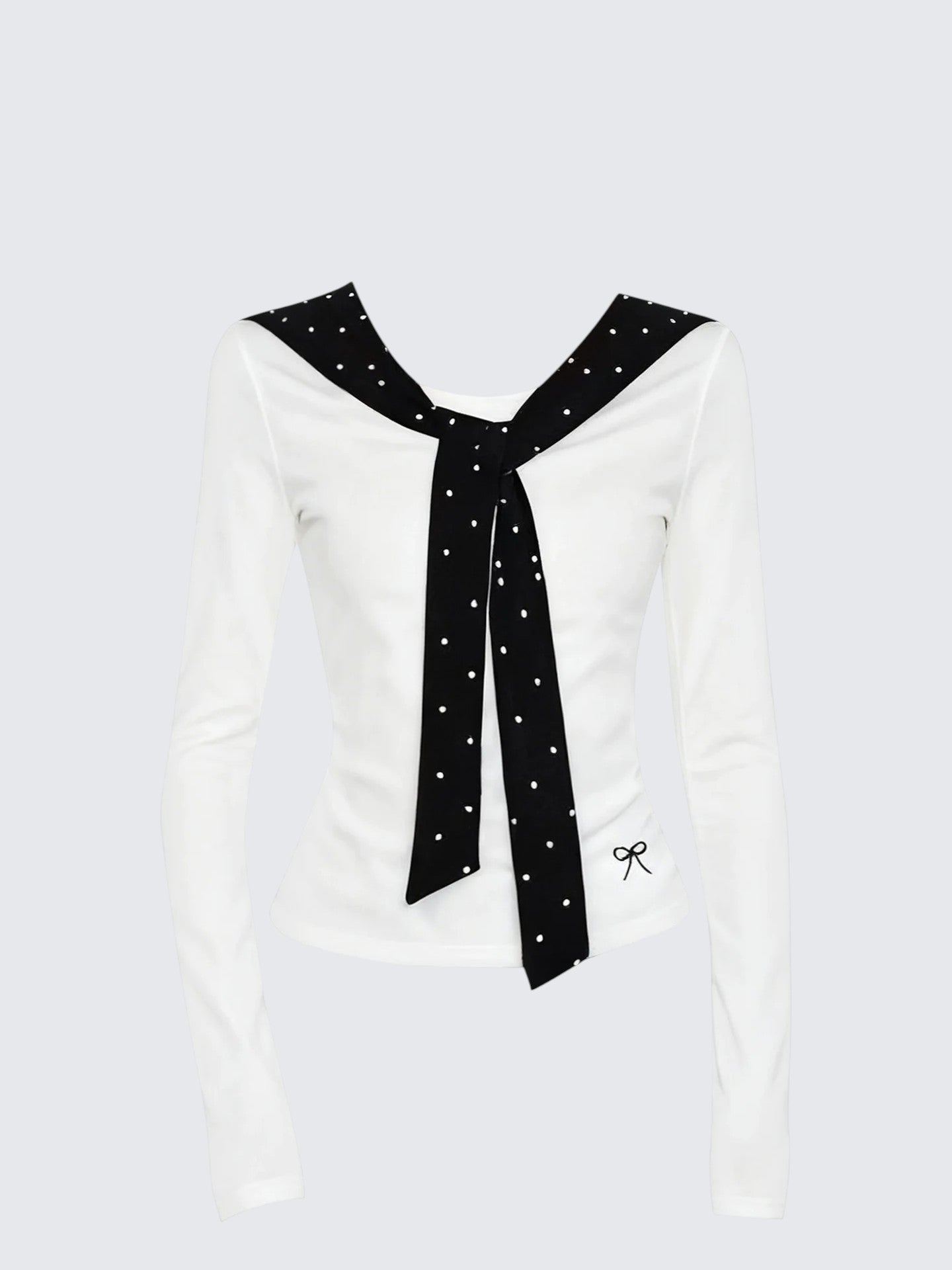 White Polka Tee Women