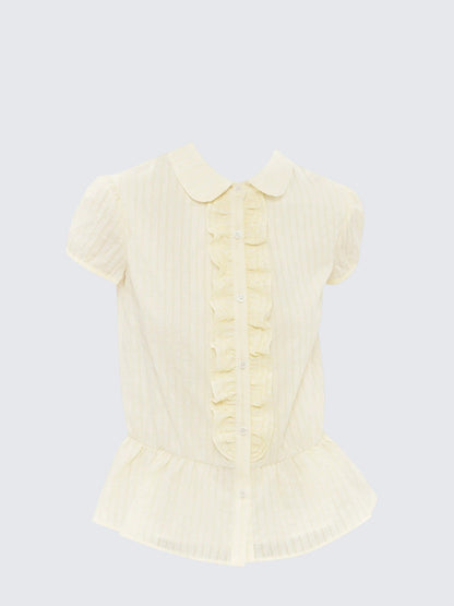 Doll Collar Striped Shirt