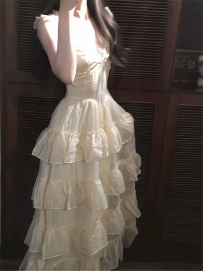 Intricate Embellished V-Neck Slip Maxidress