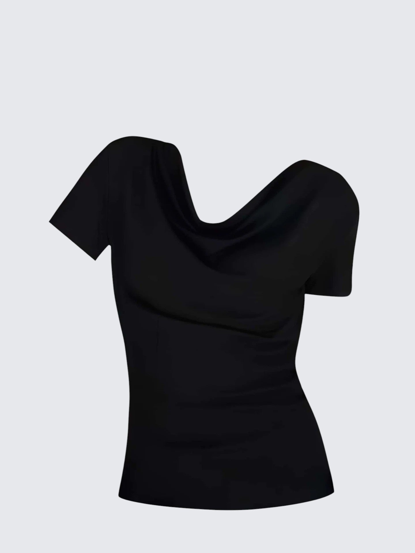 Pure Yu Black Halter Lace Tee