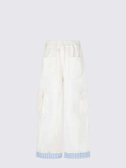 American Dog Embroidered Wide Pants