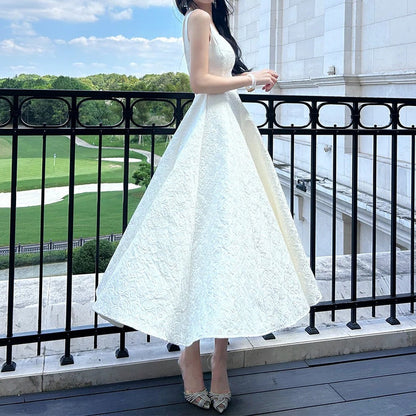 French Luxury Spaghetti Birthday Gown Dress – Embroidered Party Dress
