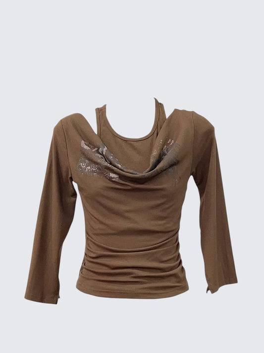 Off Shoulder Layered Tee Women