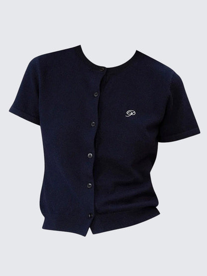 American Basic Buttoned Knit Cardigan