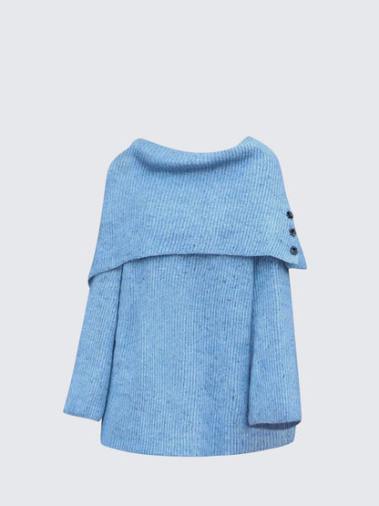 High-End Off-Shoulder Knitted Sweater