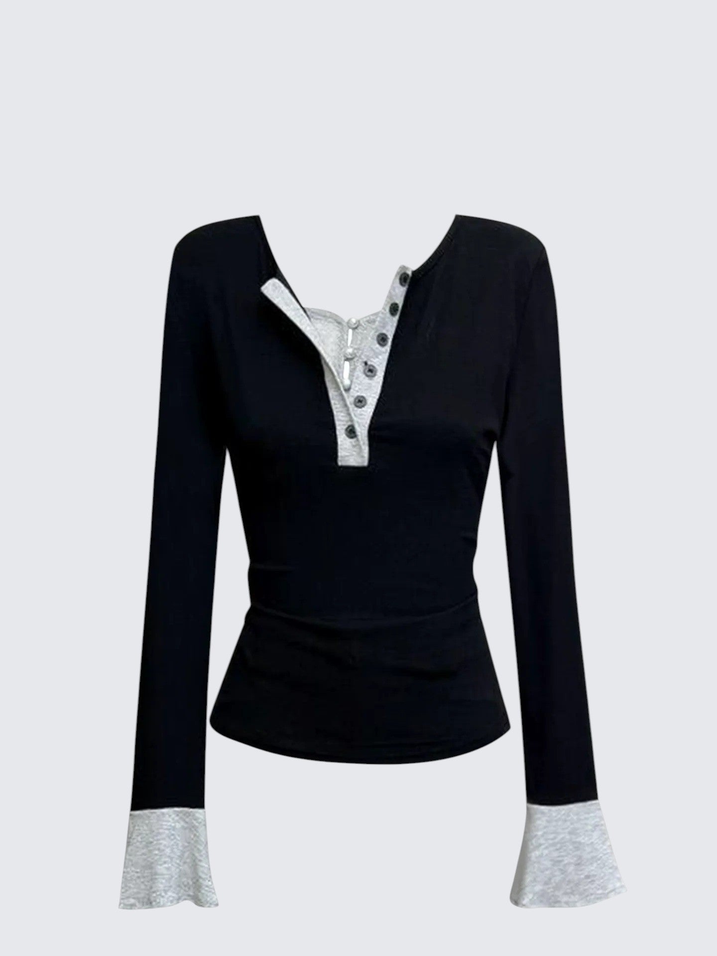 Lace Layered Henley Tee Women