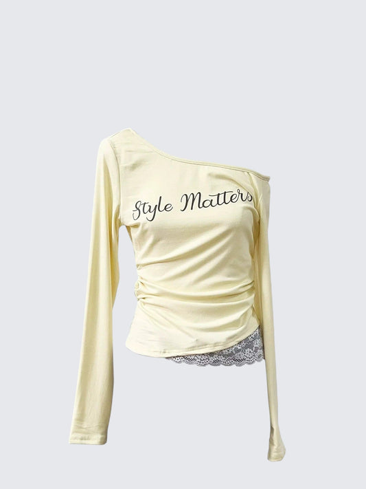 Off Shoulder Lace Tee Women