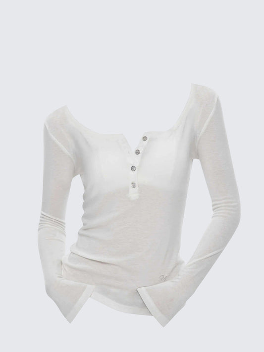 American Spicy U Henley Long Sleeve Tee