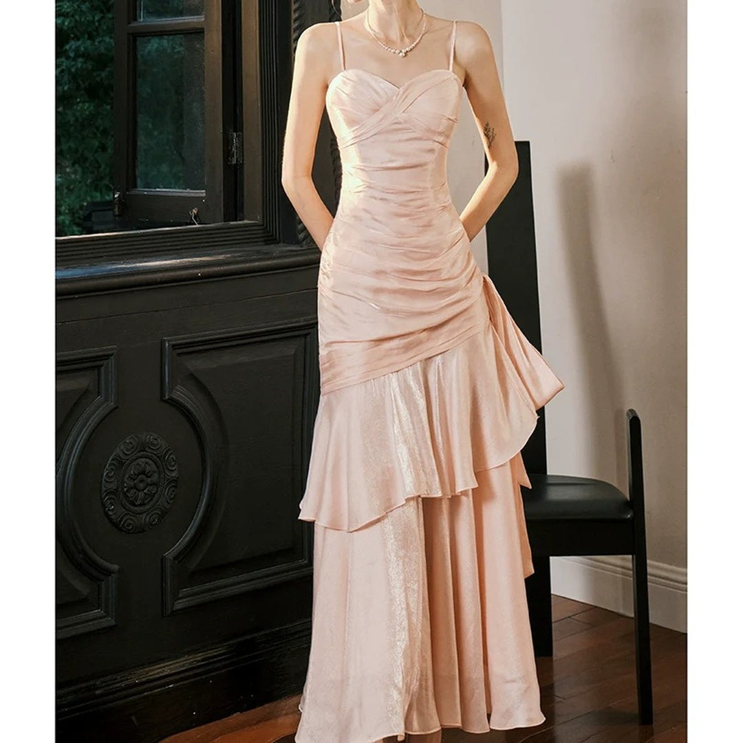 Pink Mermaid Princess Luxury Gown Dress