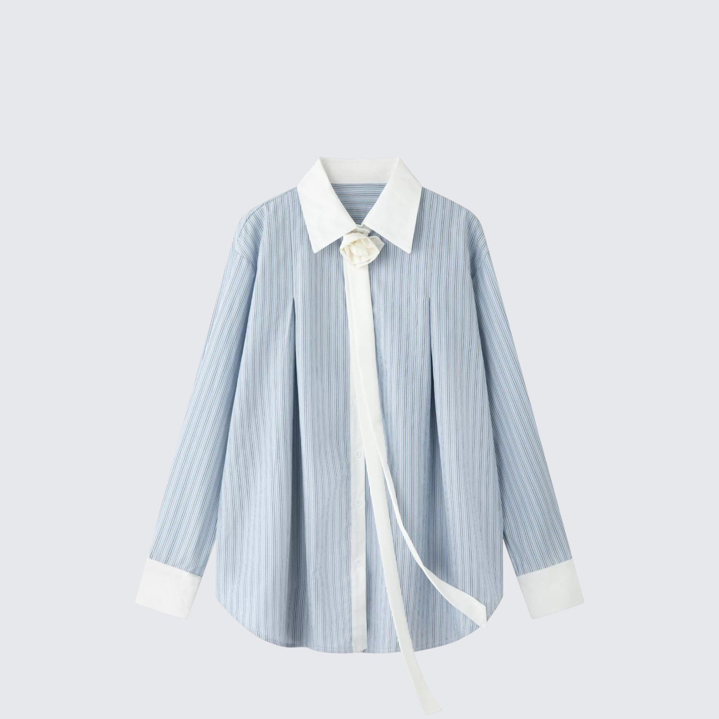 Blue Striped Loose Vintage Shirt
