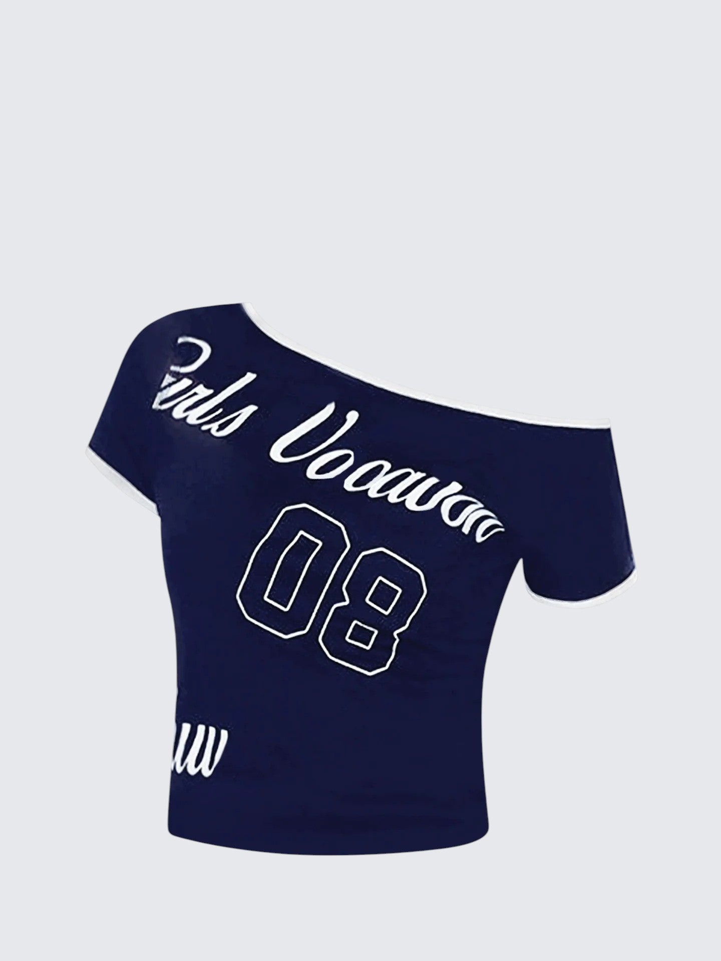 American Vintage Navy Off-Shoulder T-Shirt