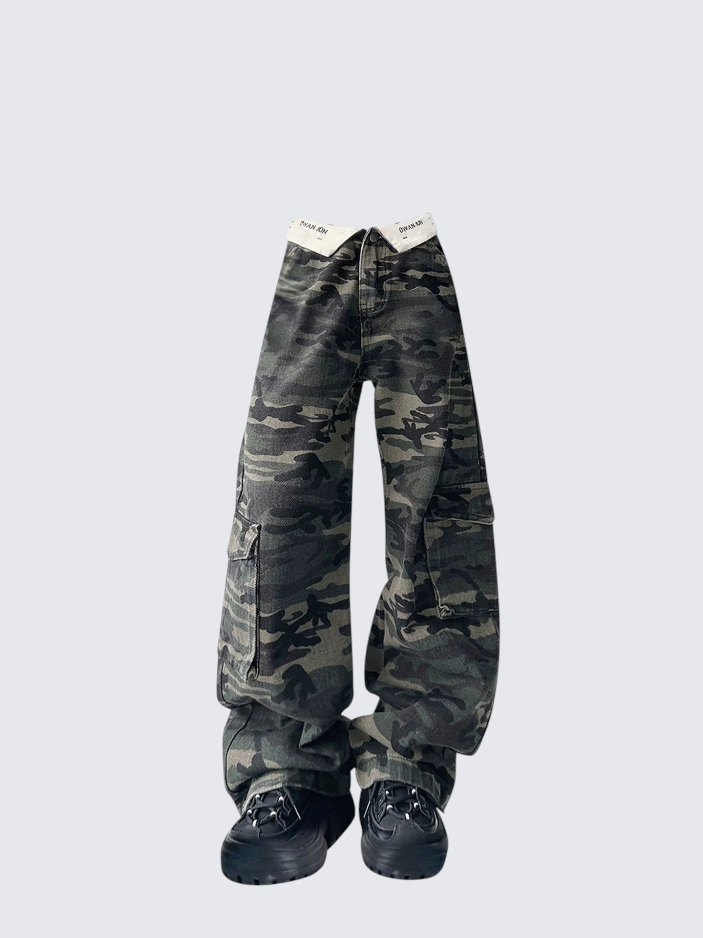 American Cuffed Camo Denim Pants
