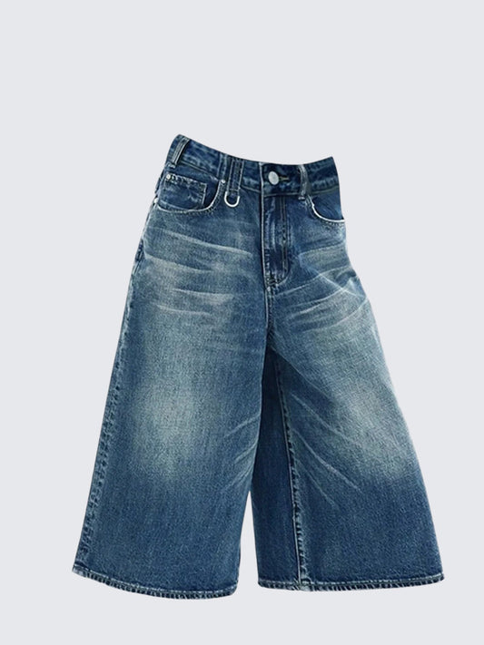 Vintage Washed Wide Leg Denim