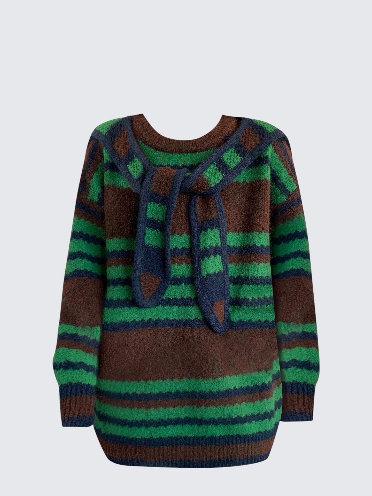 Colorblock Hooded Knit Set