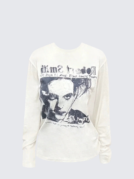 Distressed Portrait Long Sleeve Tee