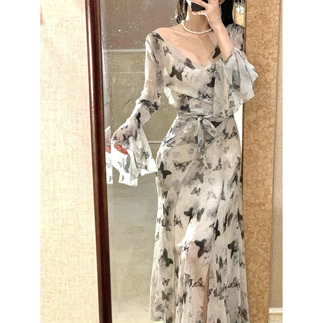 Shimmering Butterfly Gown Prom Dress