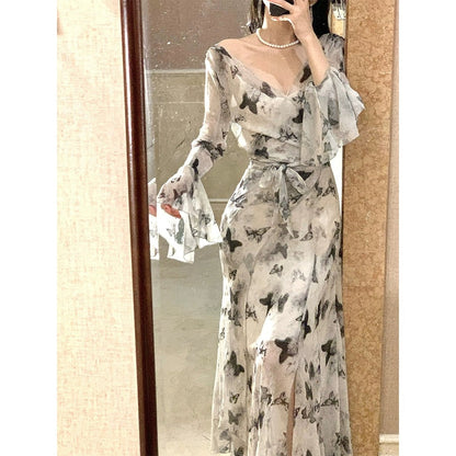 Shimmering Butterfly Gown Prom Dress