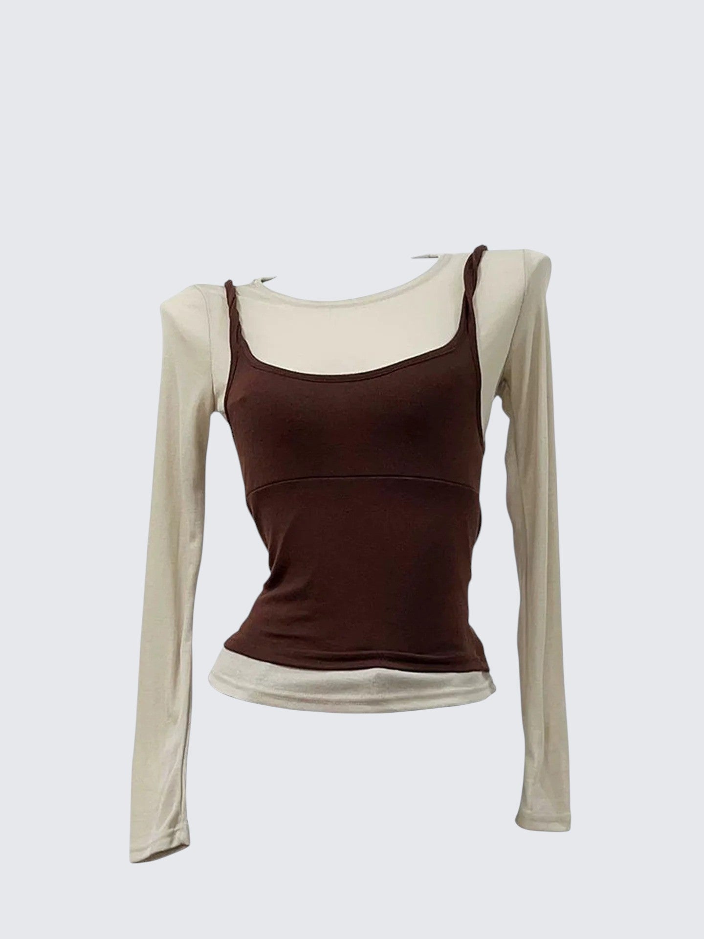 Vintage Long Sleeve Tee with Vest