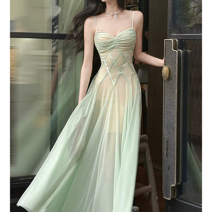 Green Tulle Fairy Gown Prom Dress
