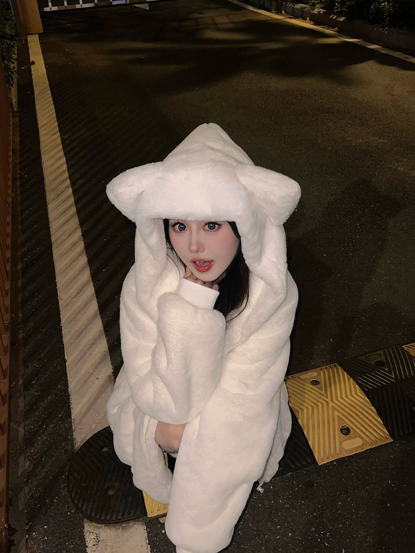 Kawaii Cat Ear Fleece Coat