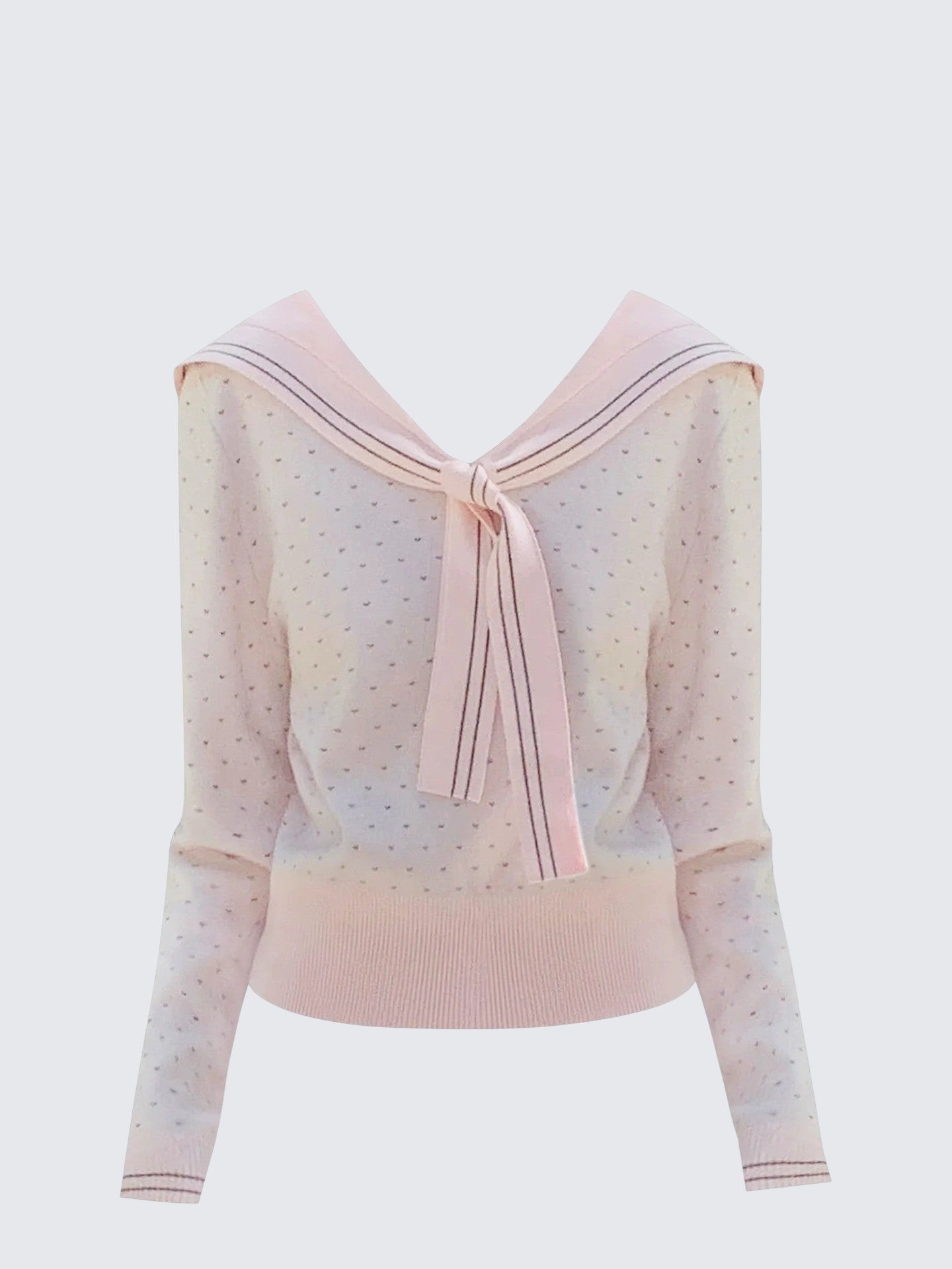 Academy Navy Polka Dot Knit Top