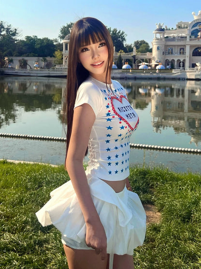 American White Star Tee