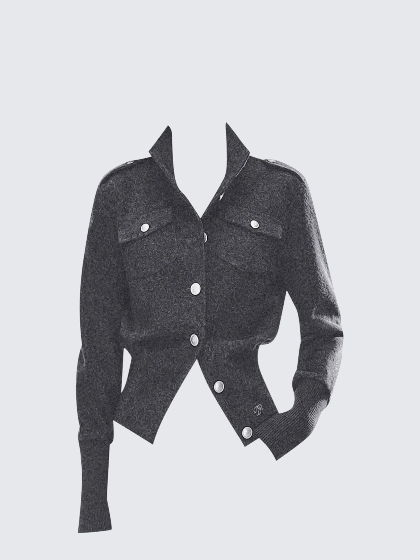 Vintage Waist Stand Collar Jacket