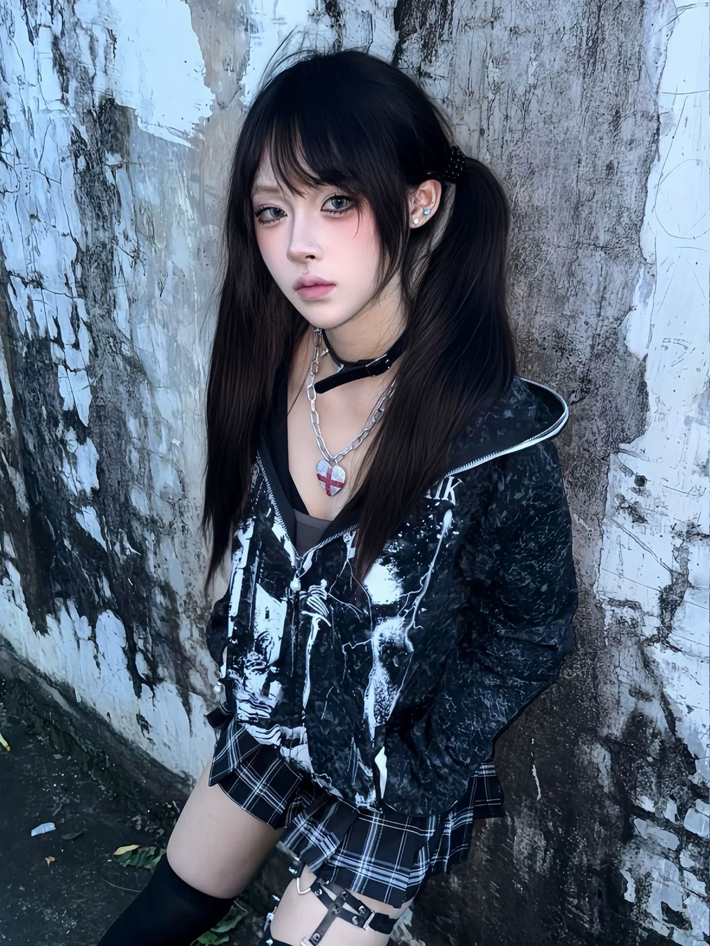 Punk Distressed Hoodie