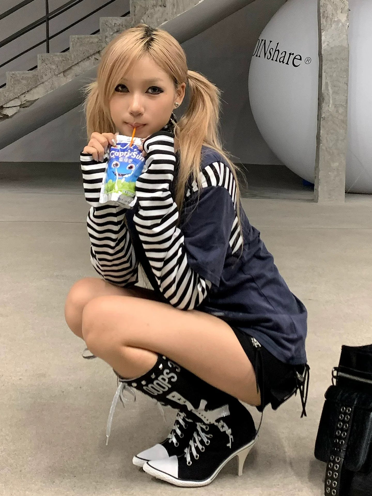 Y2K Striped Colorblock Long Sleeve Layered T Shirt Top