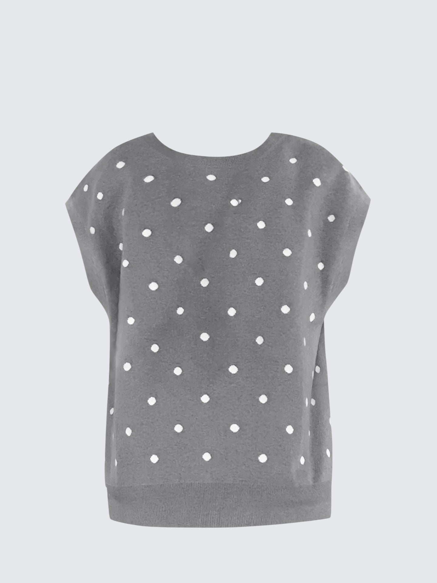 Polka Dot Sleeveless Knit Vest Women