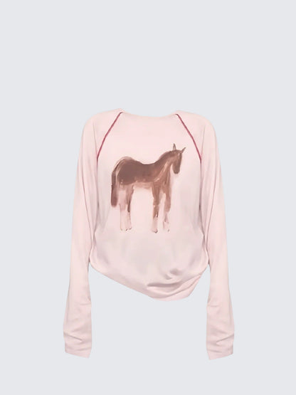 Vintage Pink Long Sleeve Tee
