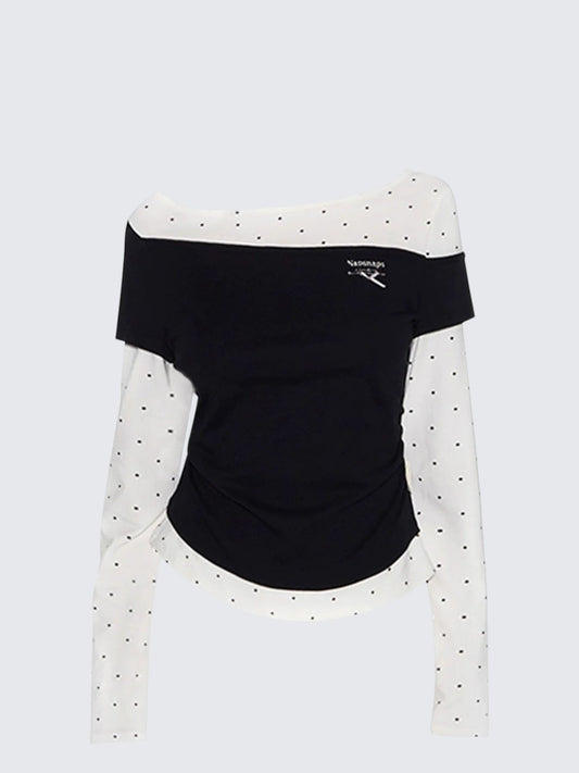 American Girl Asymmetrical Faux Tee