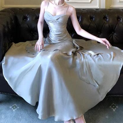 Mermaid Luxury Adult Ceremony Spaghetti Strap Gown Dress