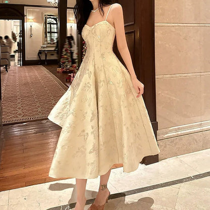 French Embroidered Butterfly Luxury Mini Gown Dress