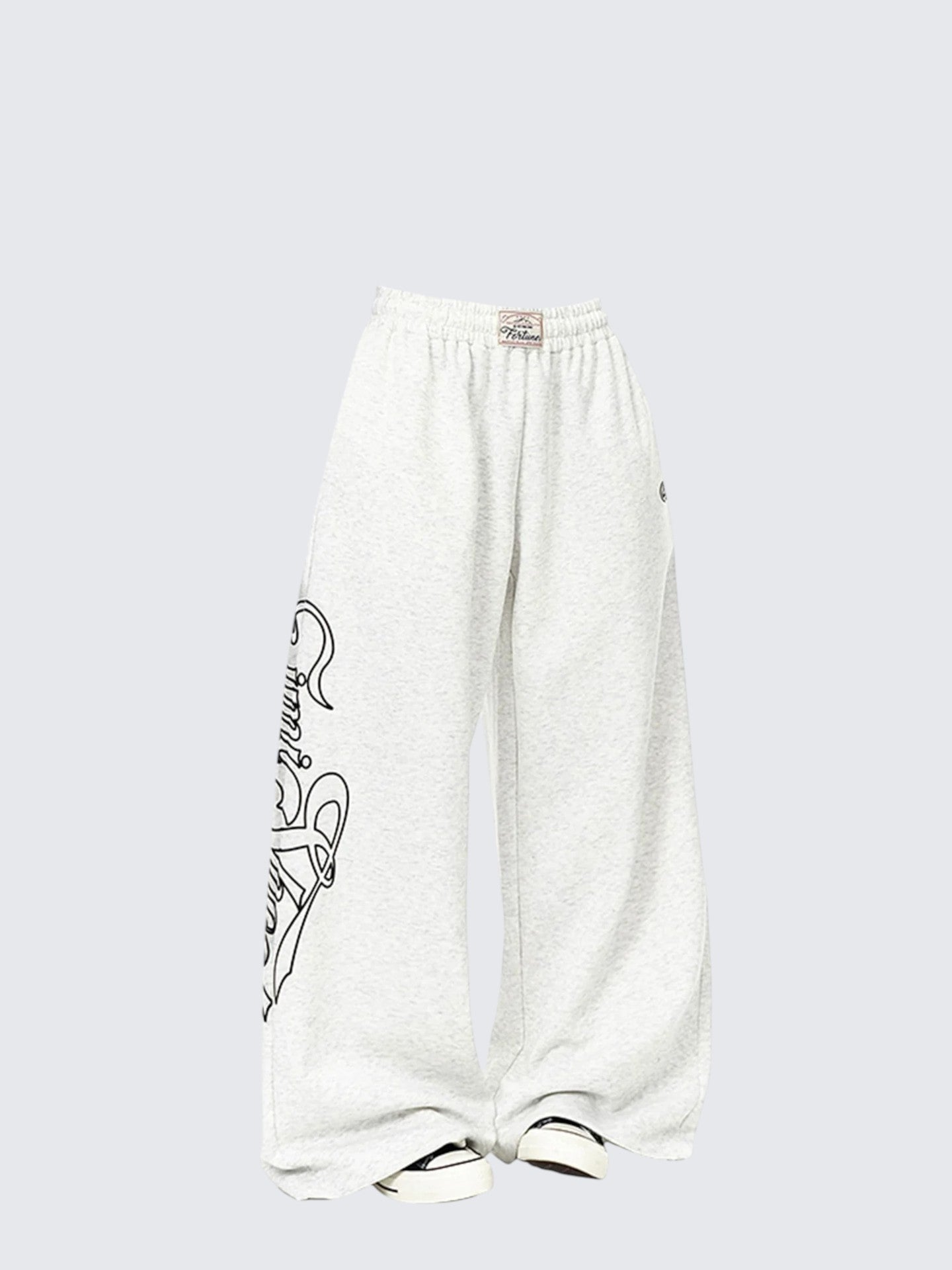 Vintage Letter Print Sweatpants