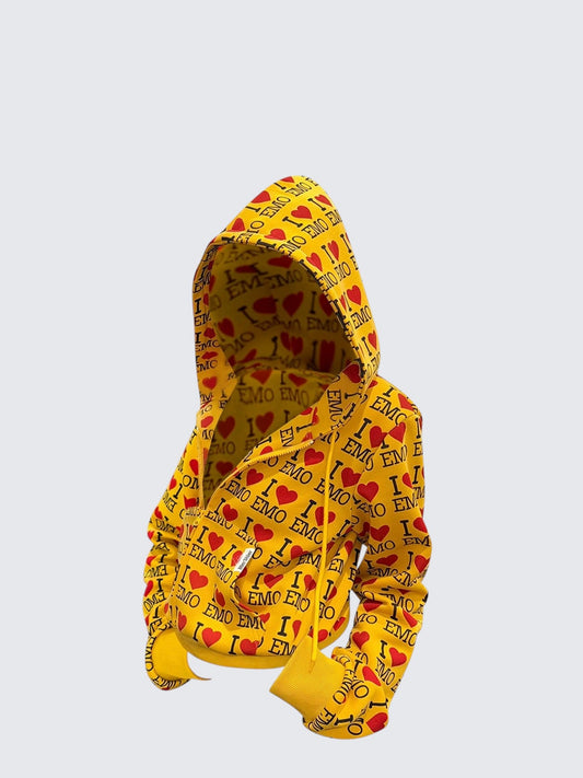 Street Style Letter Heart Cardigan