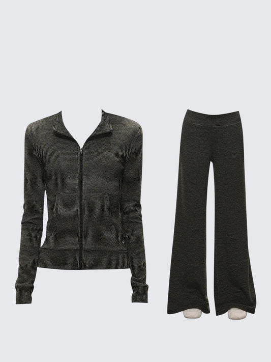 Vintage Striped Knit Set