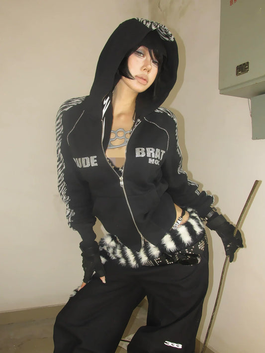 Visual Kei Black Tiger Hoodie