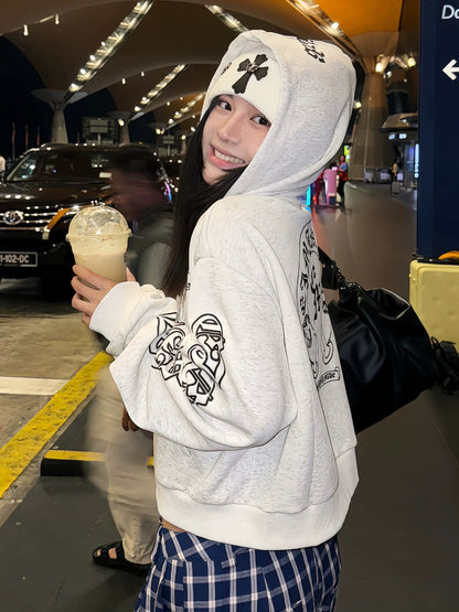 American Gothic Cropped Hoodie