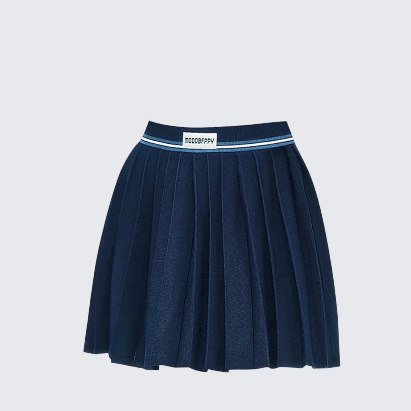 American Polo Collar T-Shirt & Pleated Skirt Set