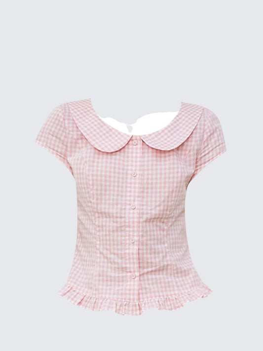 Pink Polo Waist Shirt