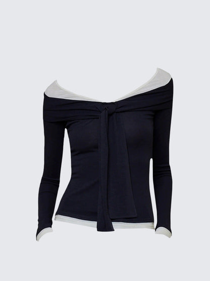 One Shoulder Knitted Top