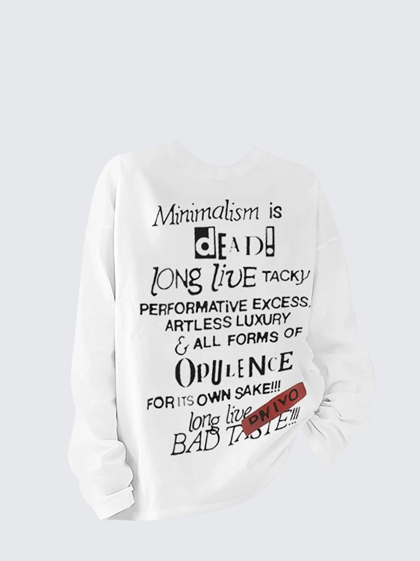 Street Letter Print Long Sleeve Tee